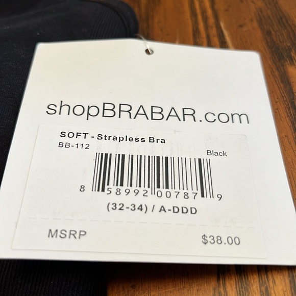 BARBRA SOFT STRAPLESS BRA. NWT. SIZES 32/34 A-DDD. - Picture 2 of 7